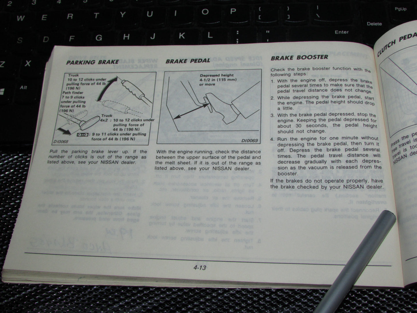 Nissan Pathfinder (1987) Owners Manual
