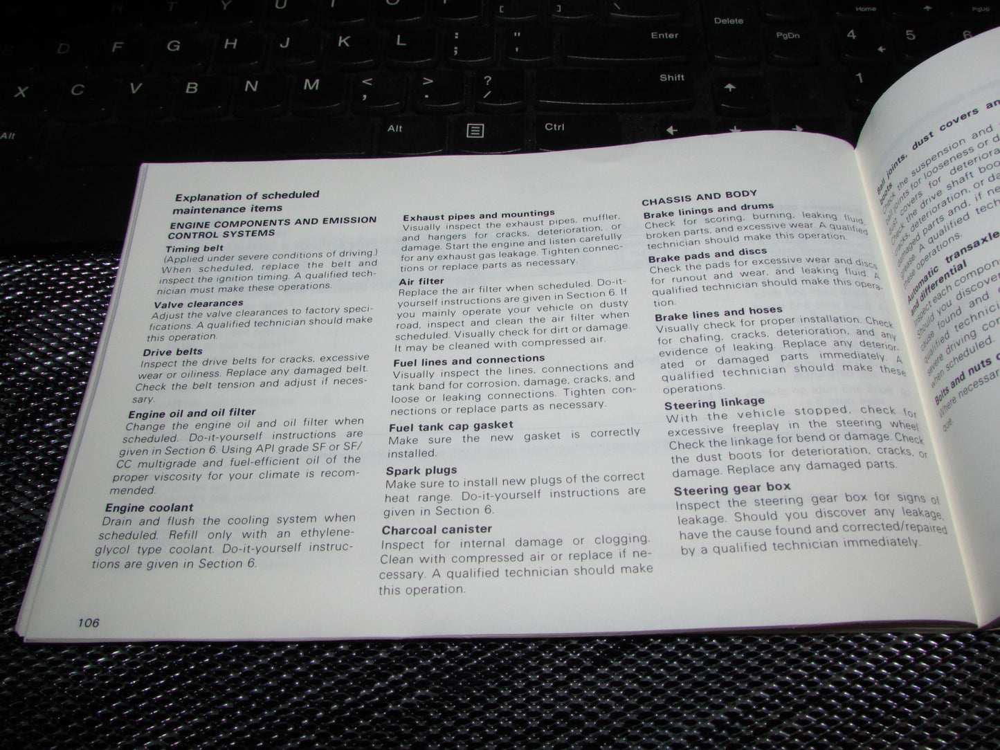 Toyota Camry (1987) Owners Manual