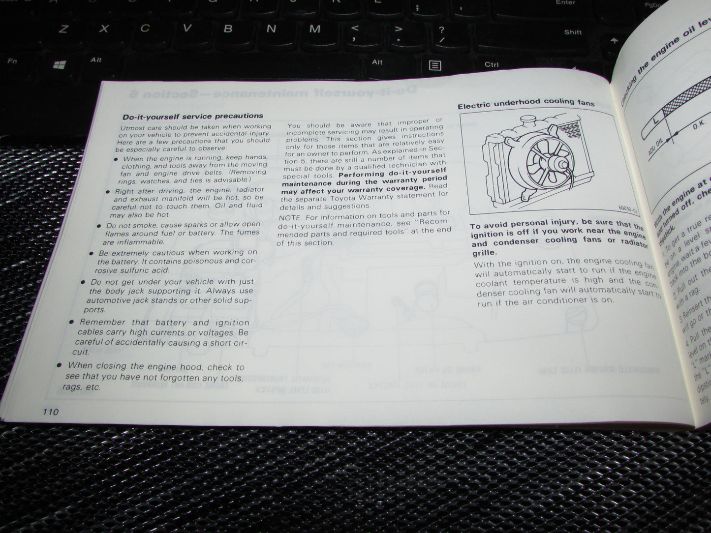 Toyota Camry (1987) Owners Manual