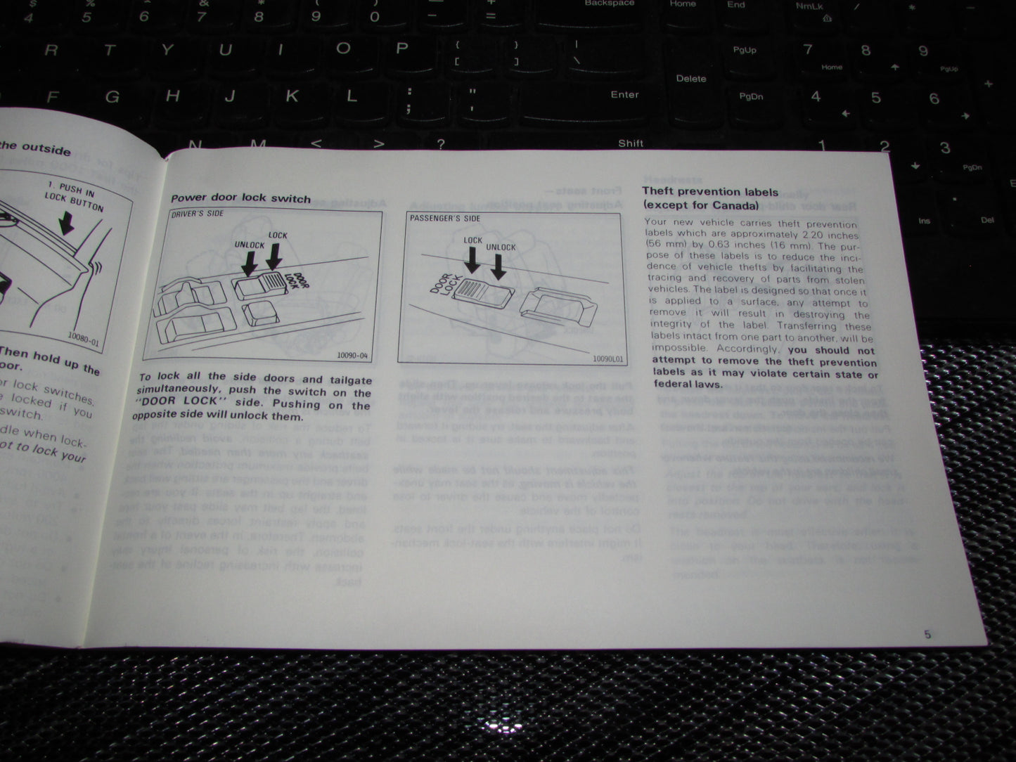 Toyota Camry (1987) Owners Manual