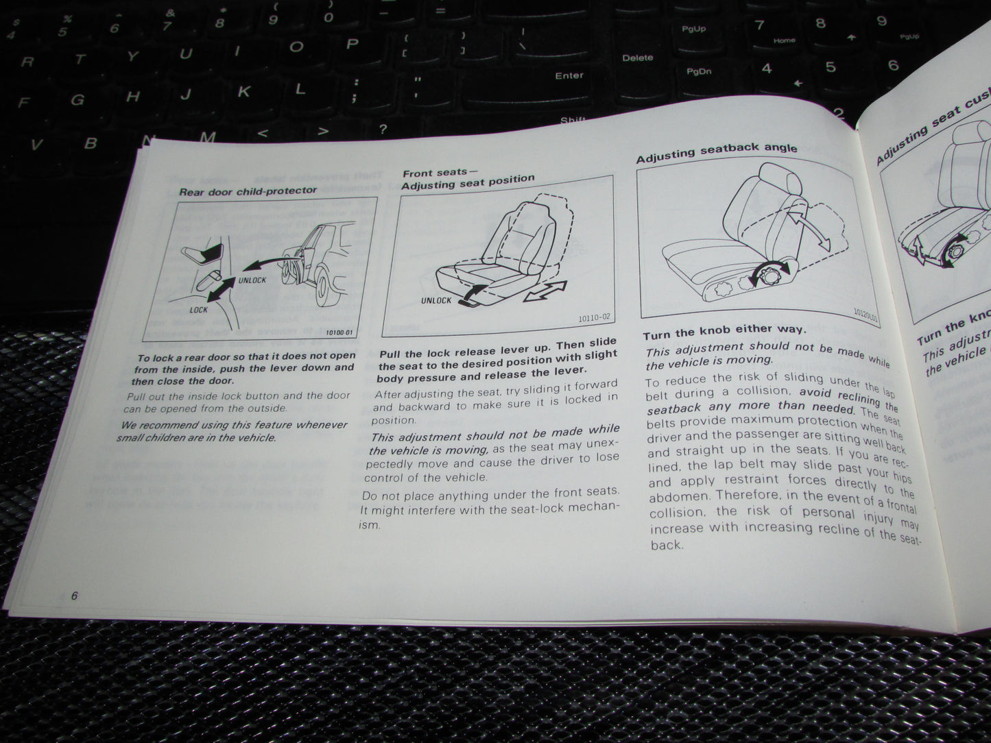 Toyota Camry (1987) Owners Manual
