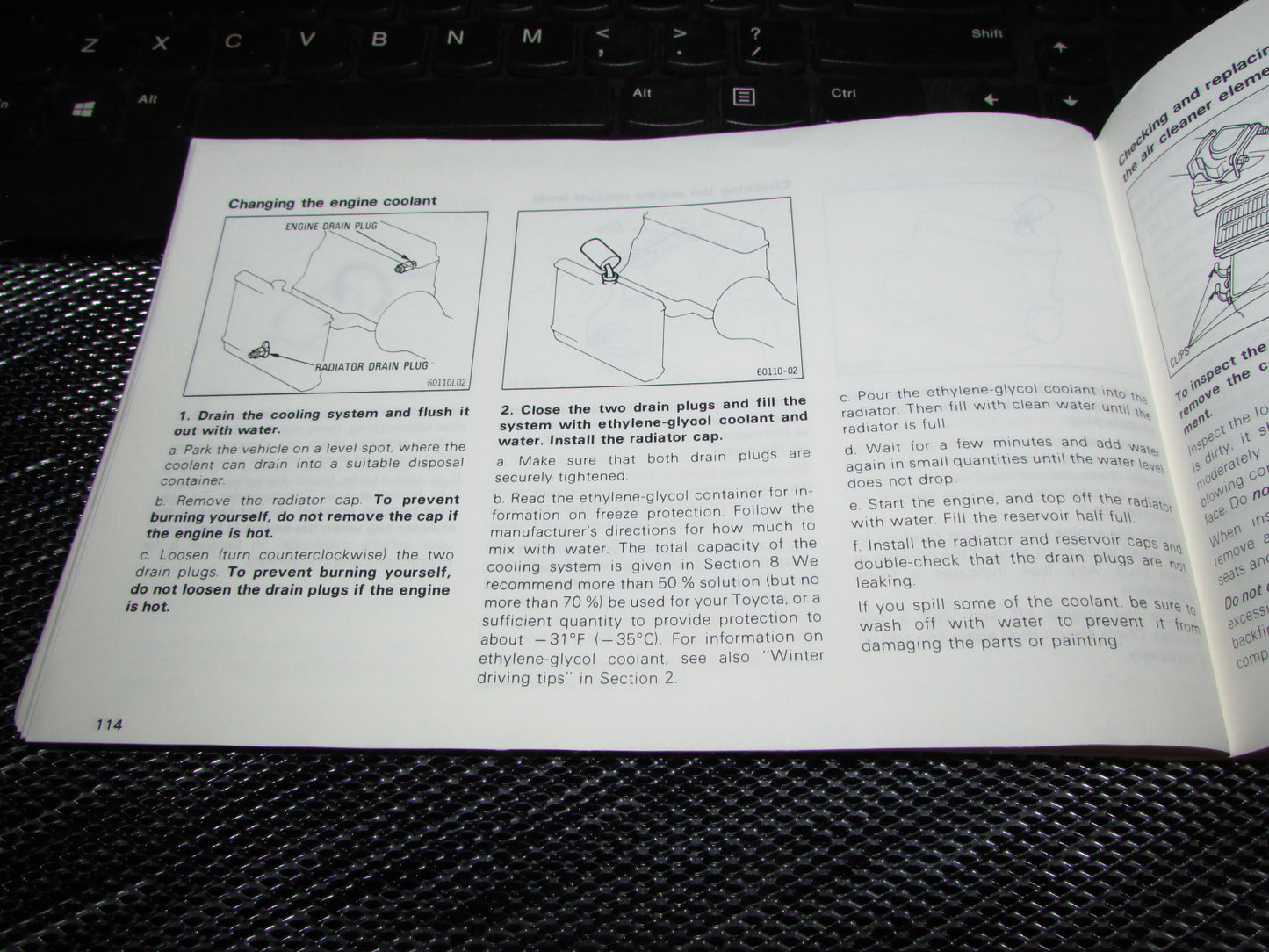 Toyota Camry (1987) Owners Manual