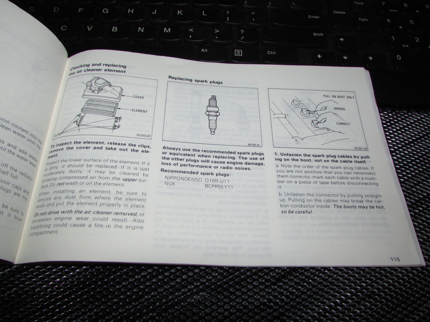 Toyota Camry (1987) Owners Manual