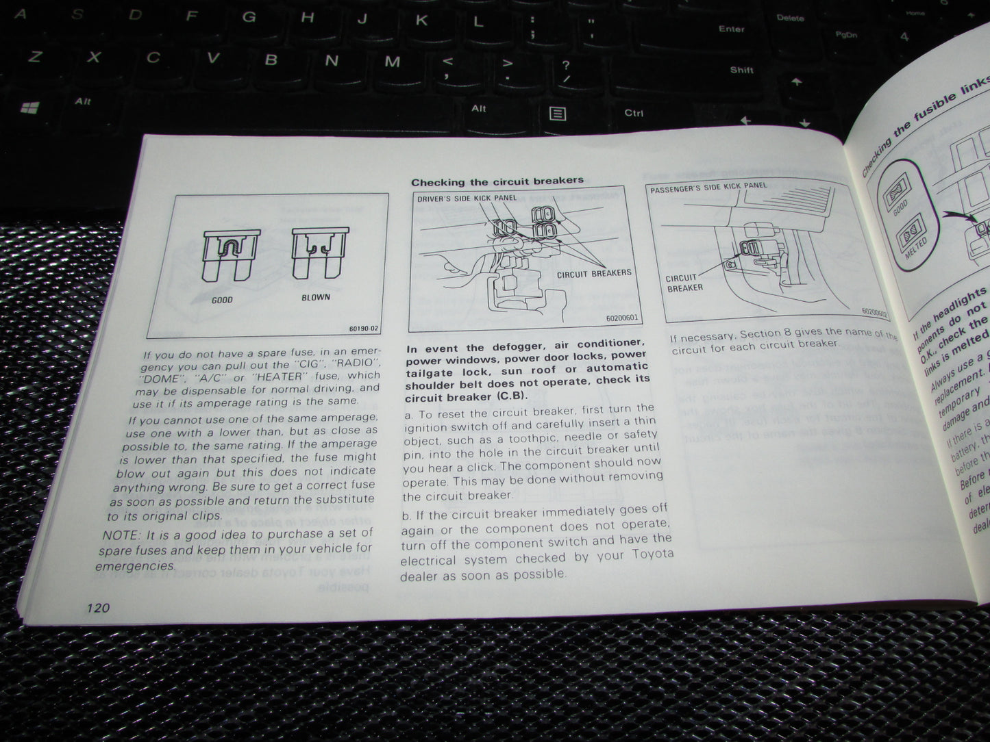 Toyota Camry (1987) Owners Manual