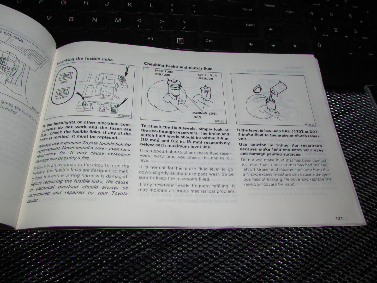 Toyota Camry (1987) Owners Manual