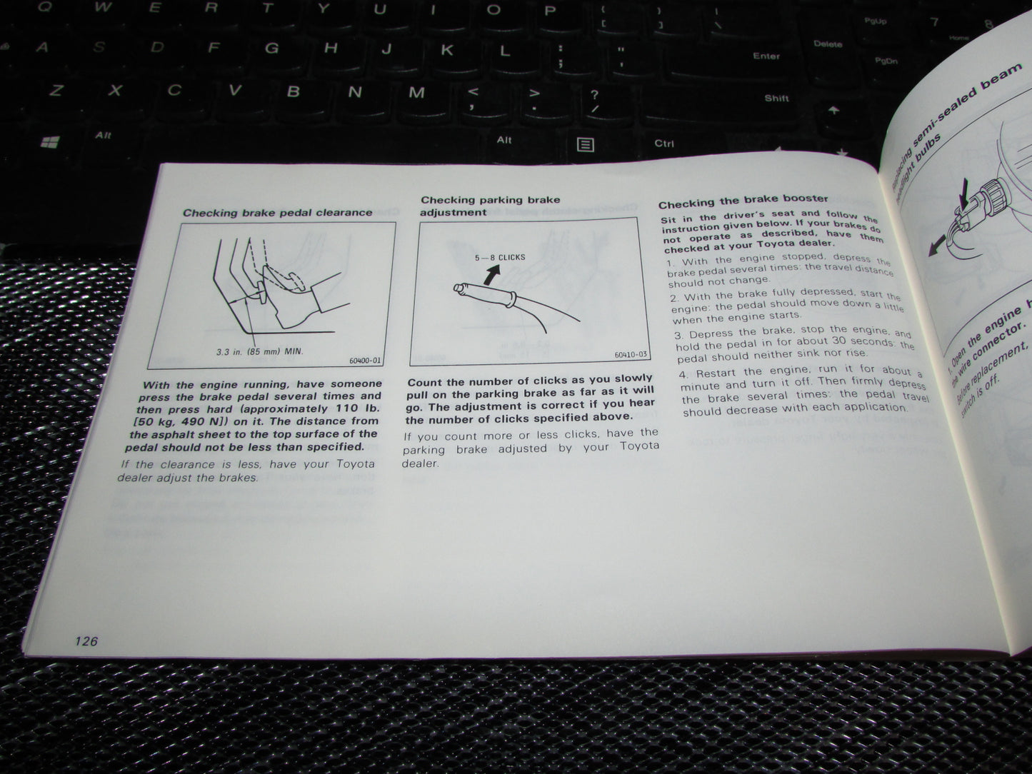 Toyota Camry (1987) Owners Manual