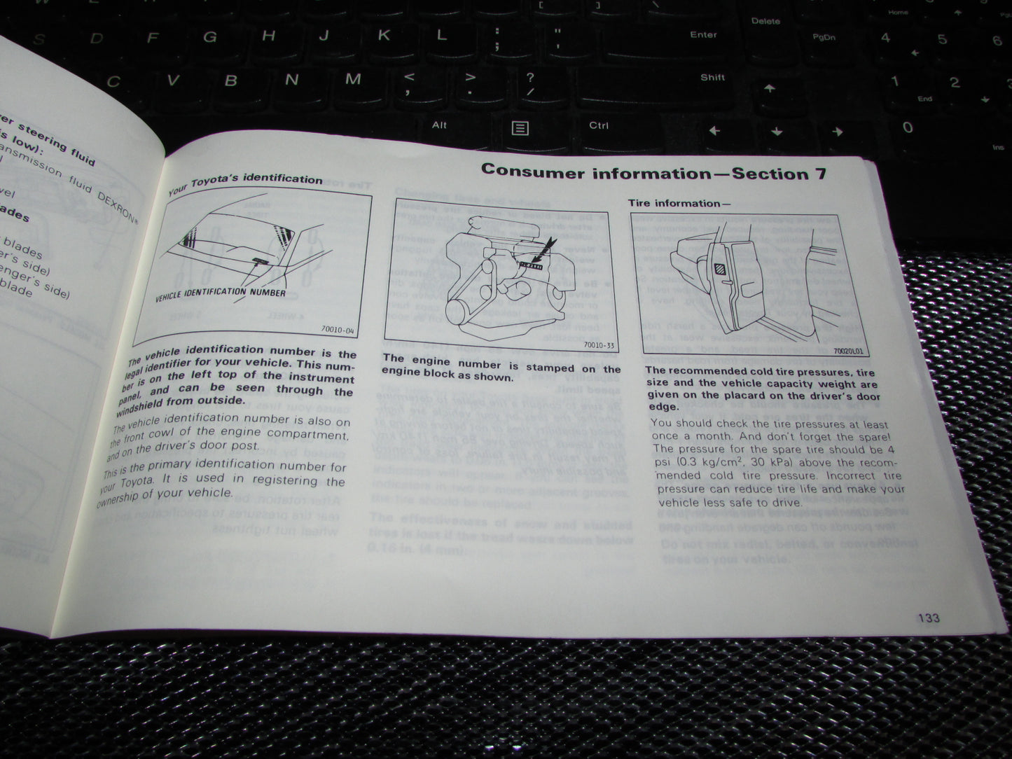 Toyota Camry (1987) Owners Manual