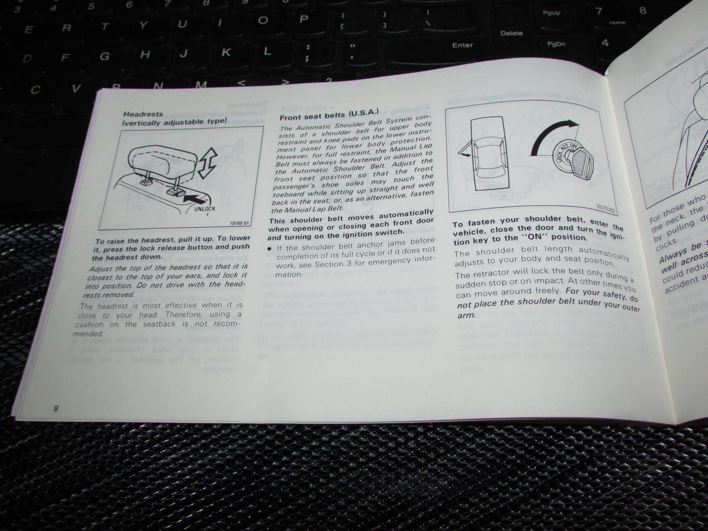 Toyota Camry (1987) Owners Manual