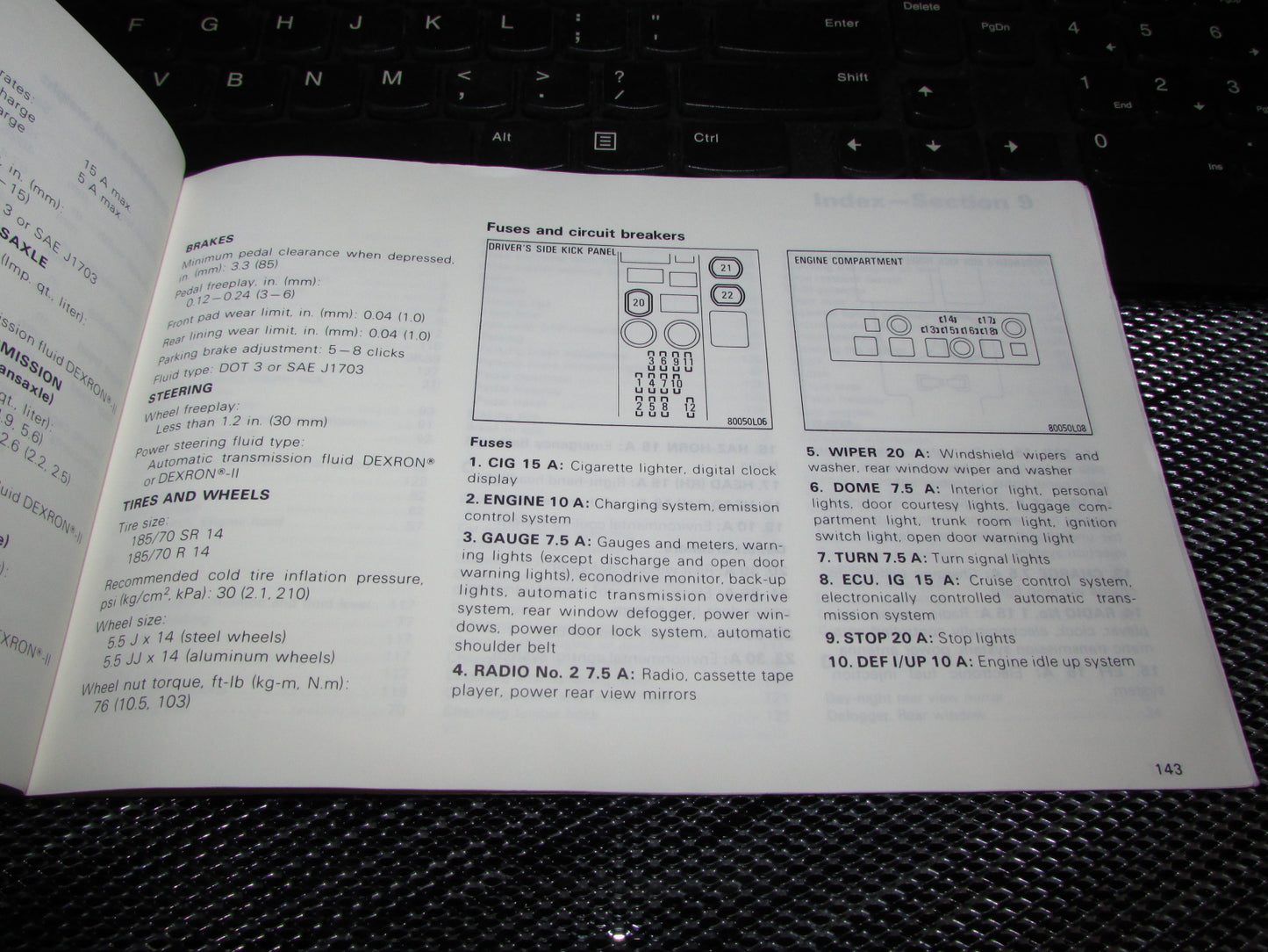 Toyota Camry (1987) Owners Manual