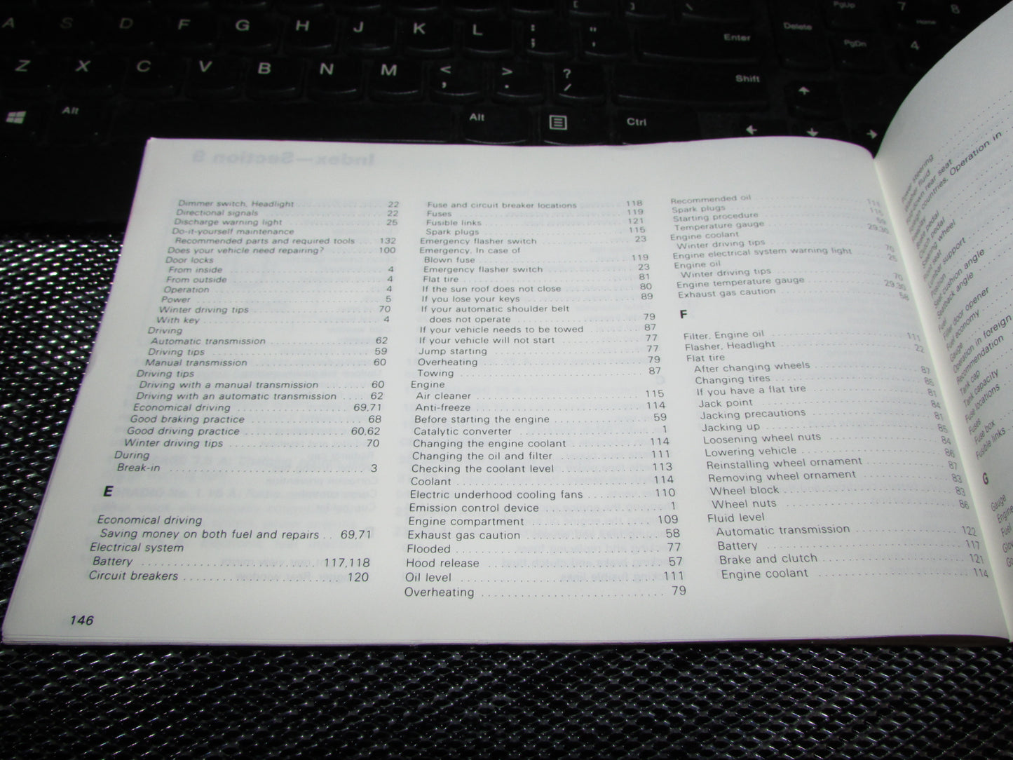 Toyota Camry (1987) Owners Manual
