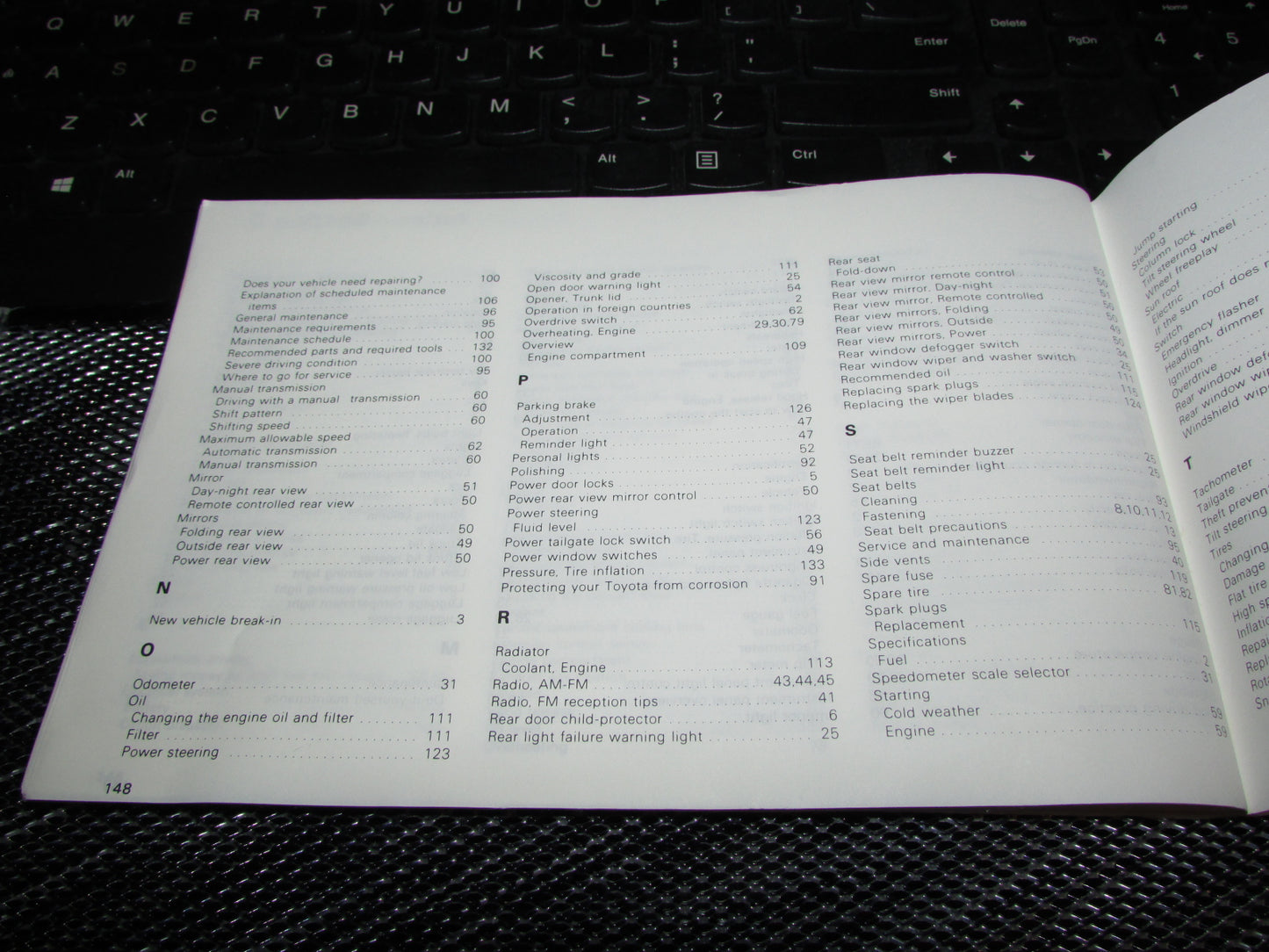 Toyota Camry (1987) Owners Manual