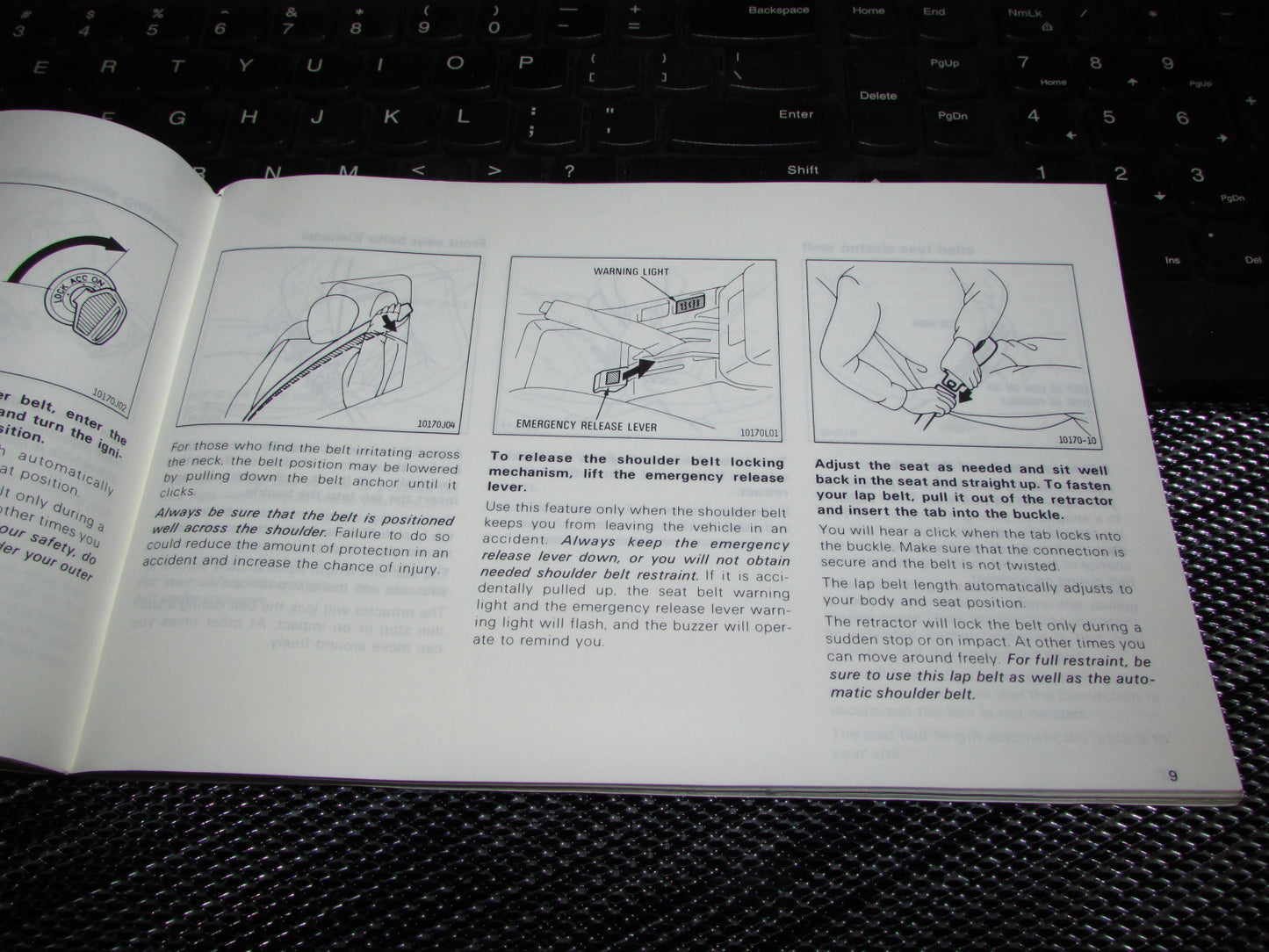 Toyota Camry (1987) Owners Manual