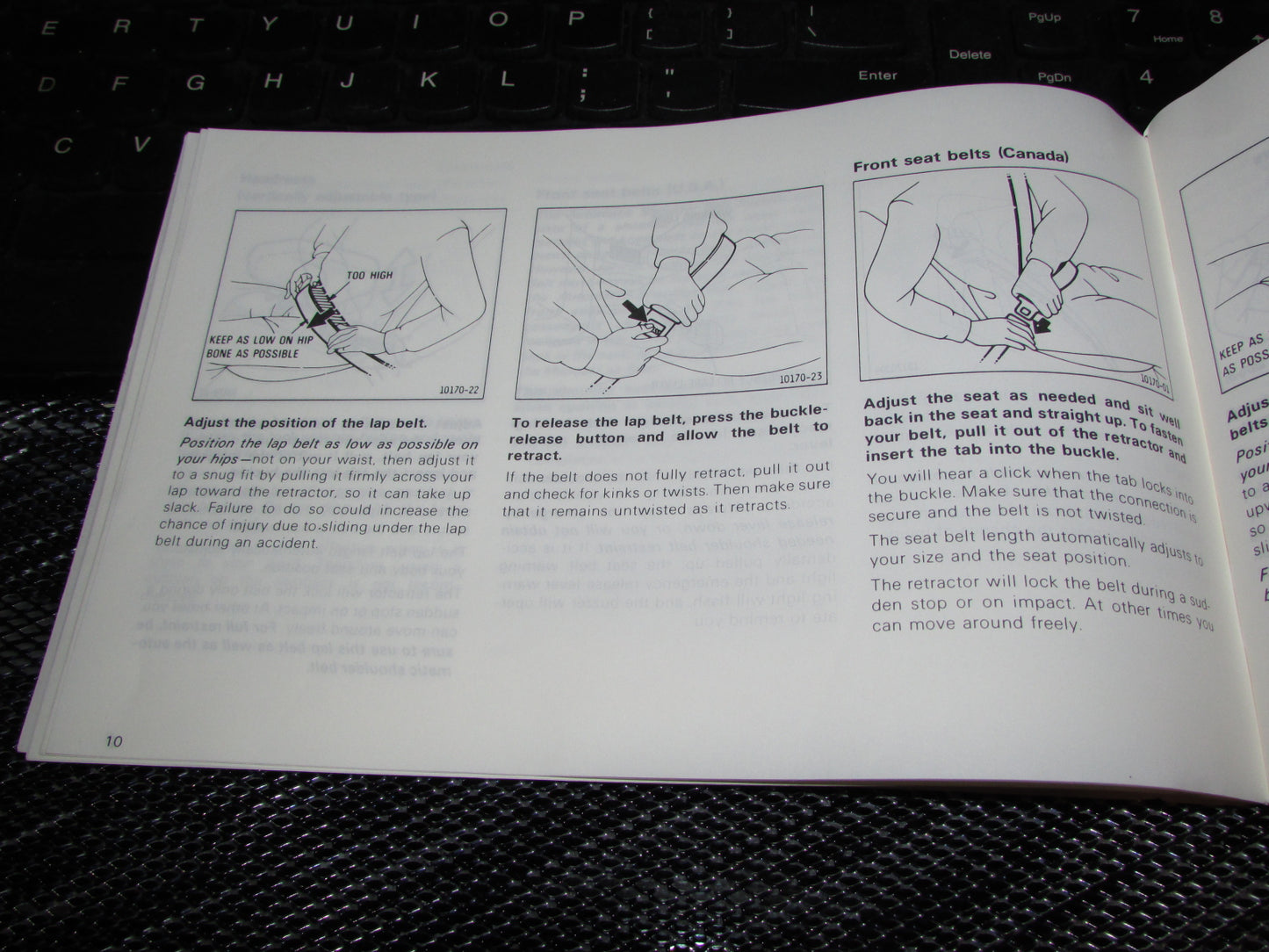 Toyota Camry (1987) Owners Manual