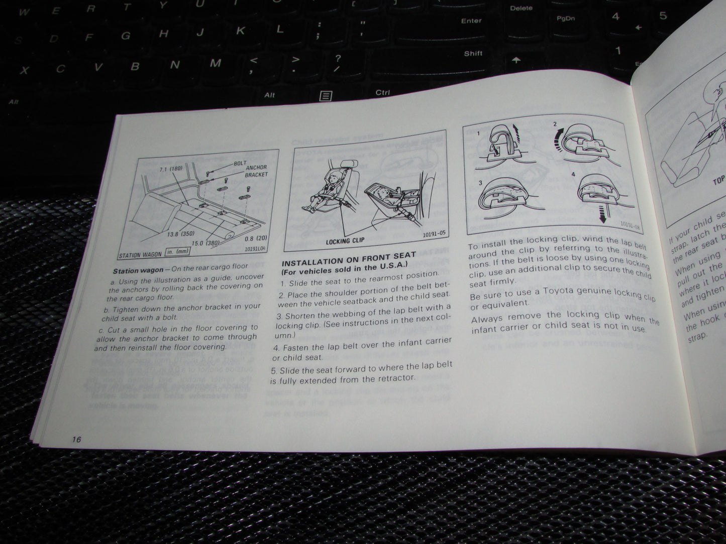Toyota Camry (1987) Owners Manual