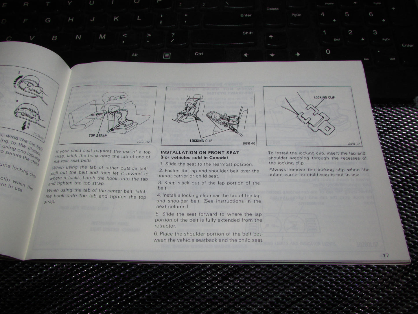 Toyota Camry (1987) Owners Manual