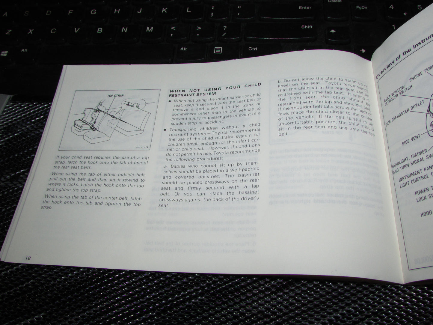Toyota Camry (1987) Owners Manual
