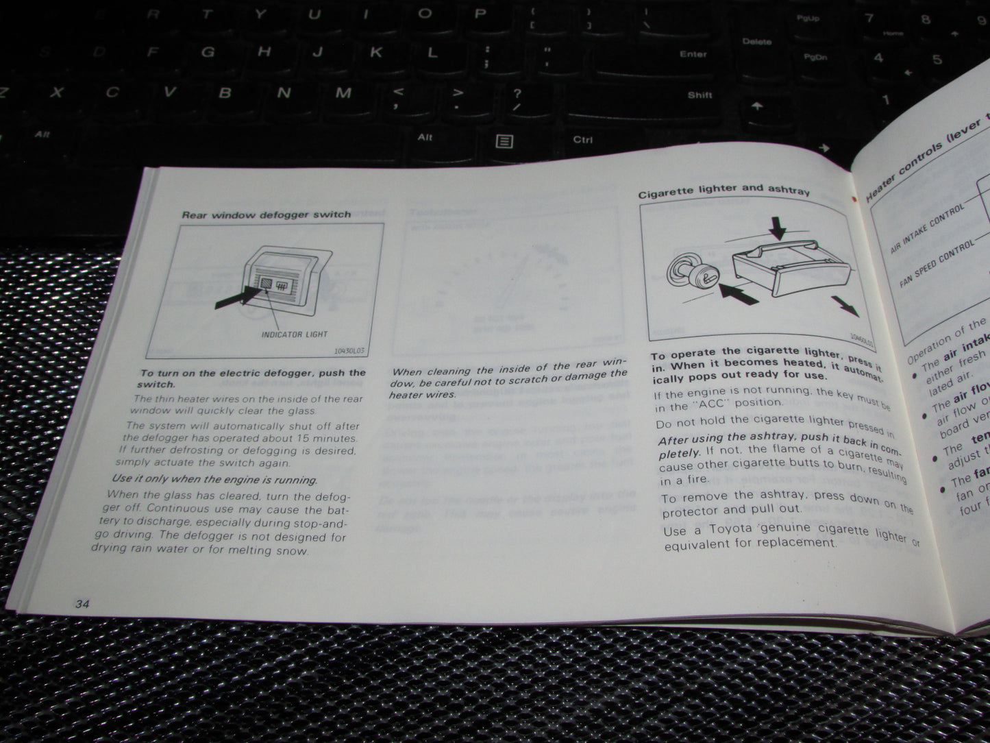 Toyota Camry (1987) Owners Manual