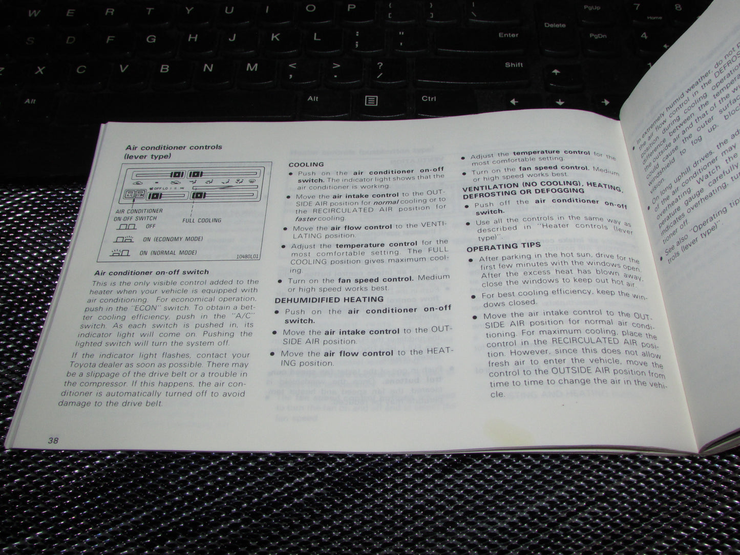 Toyota Camry (1987) Owners Manual