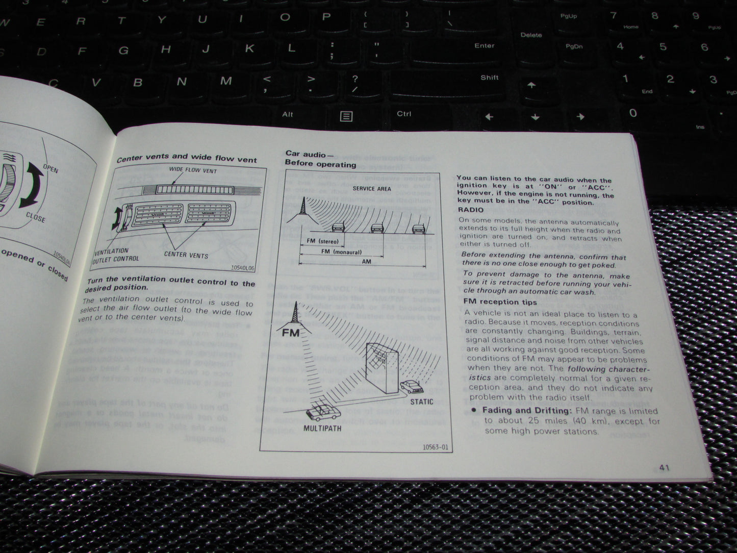 Toyota Camry (1987) Owners Manual