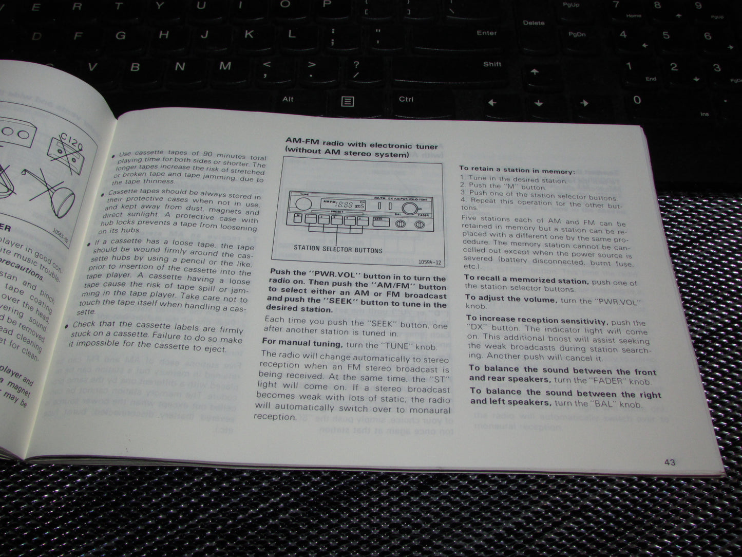 Toyota Camry (1987) Owners Manual