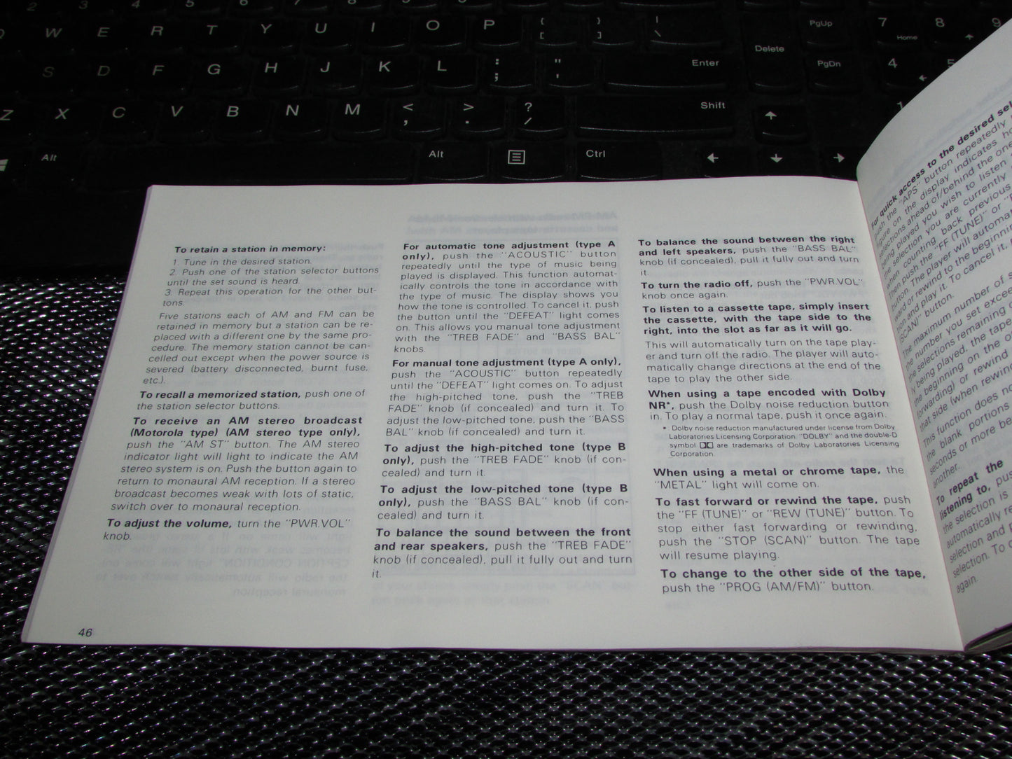 Toyota Camry (1987) Owners Manual