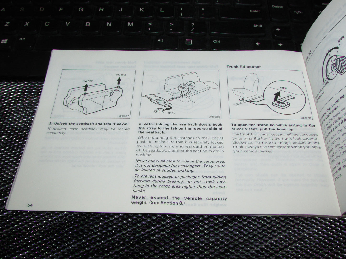 Toyota Camry (1987) Owners Manual