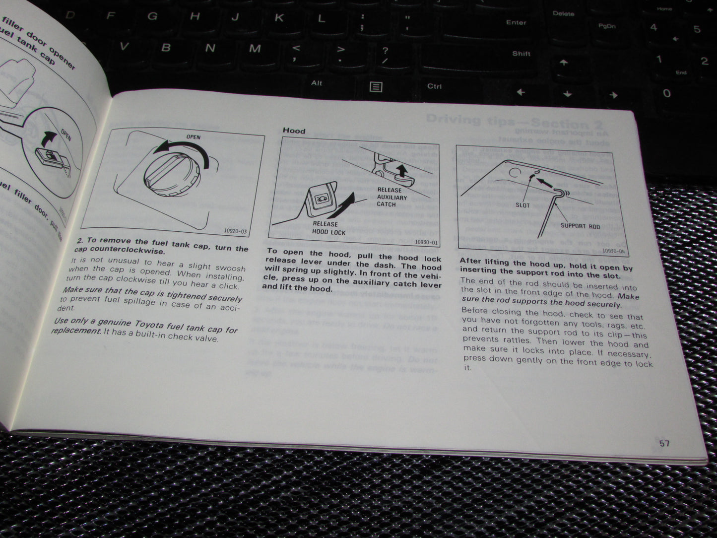 Toyota Camry (1987) Owners Manual