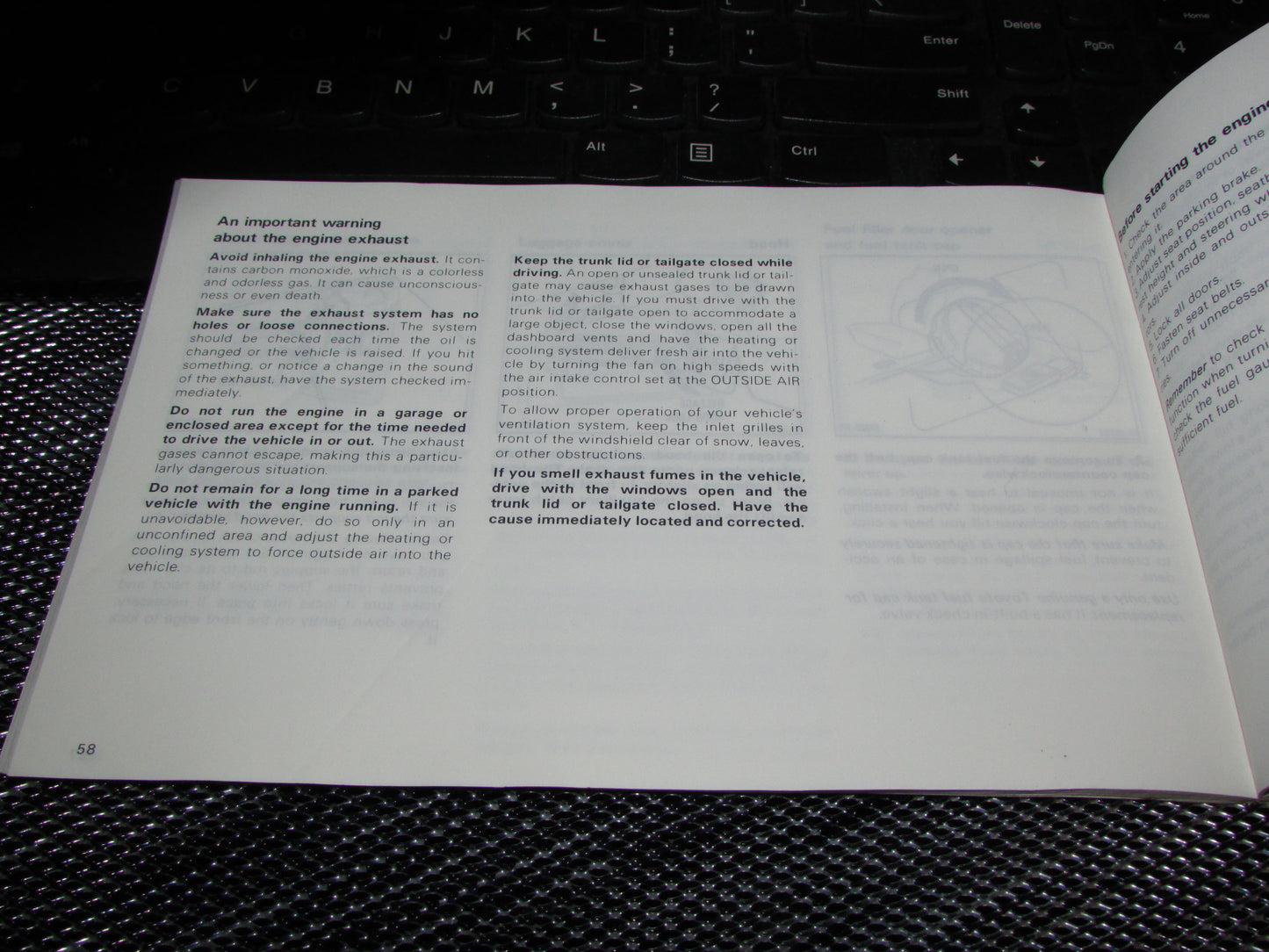 Toyota Camry (1987) Owners Manual