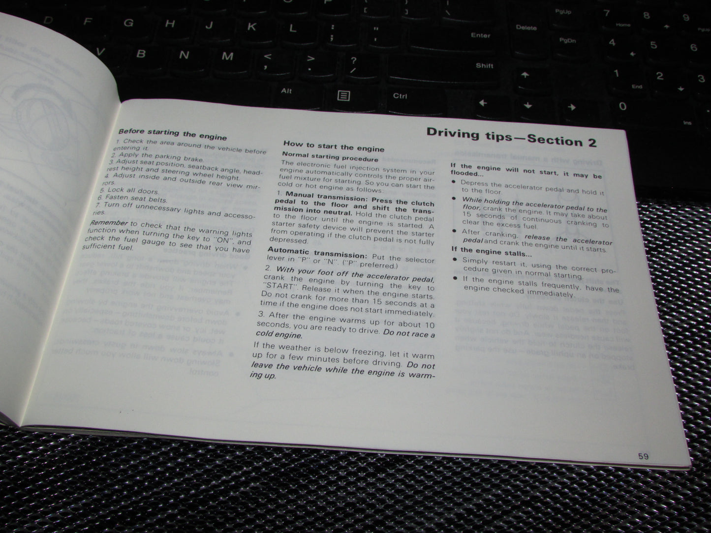 Toyota Camry (1987) Owners Manual
