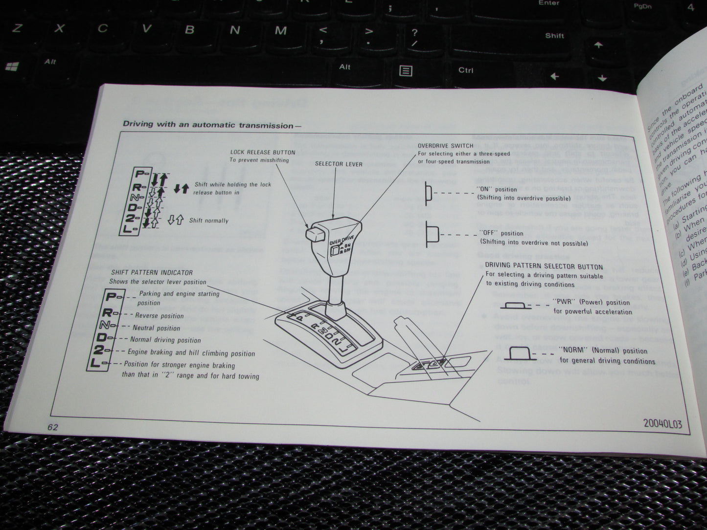 Toyota Camry (1987) Owners Manual