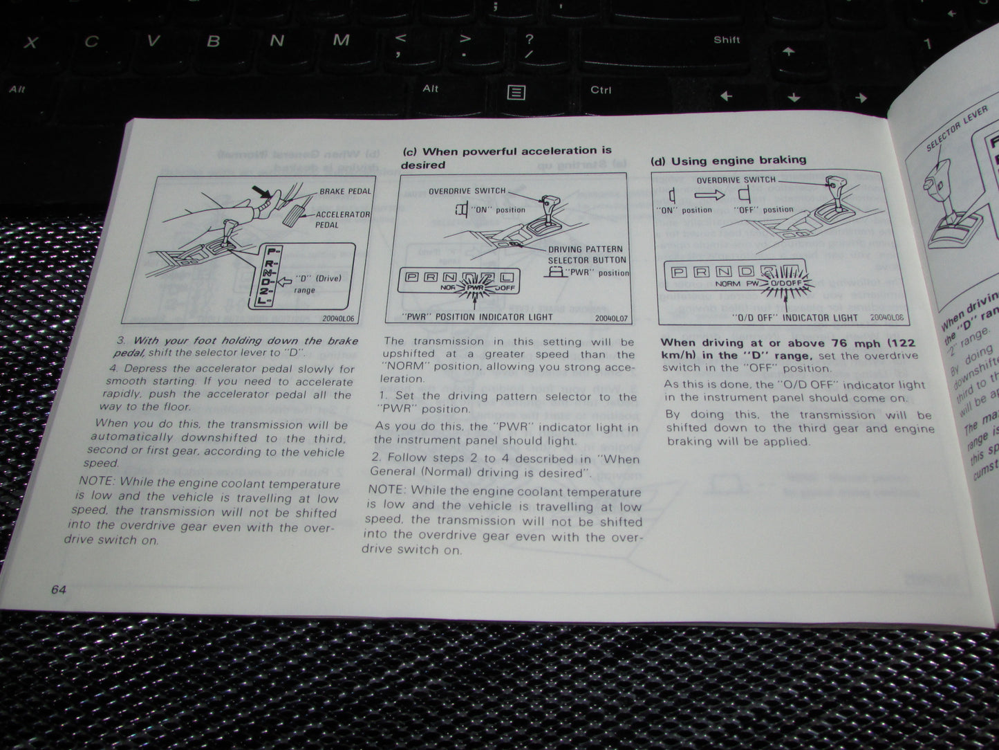 Toyota Camry (1987) Owners Manual