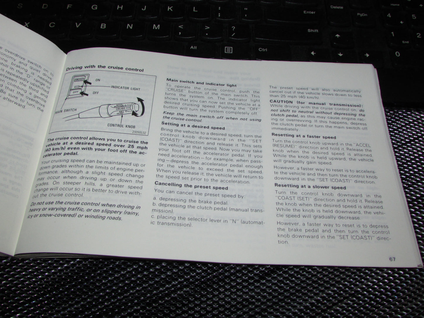 Toyota Camry (1987) Owners Manual