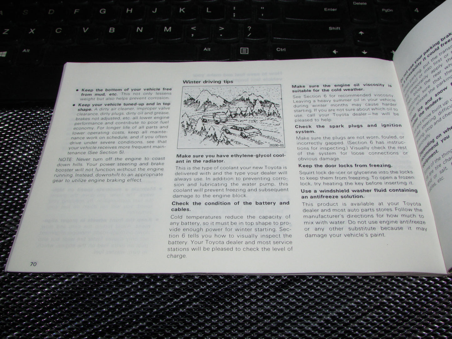 Toyota Camry (1987) Owners Manual