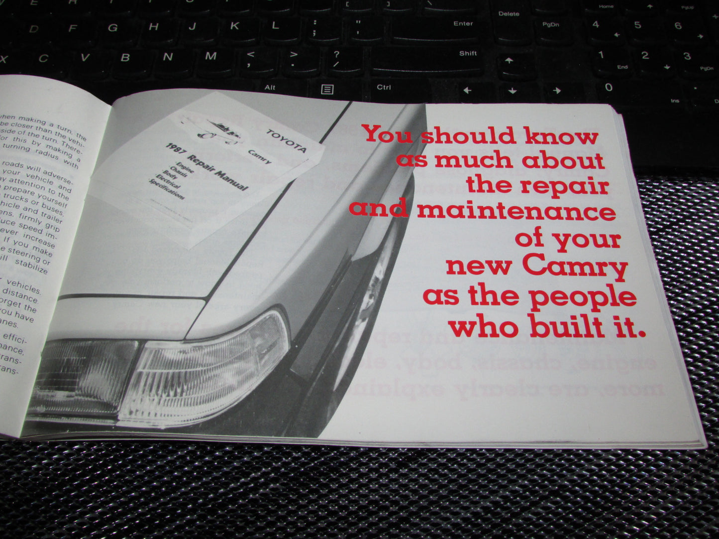 Toyota Camry (1987) Owners Manual