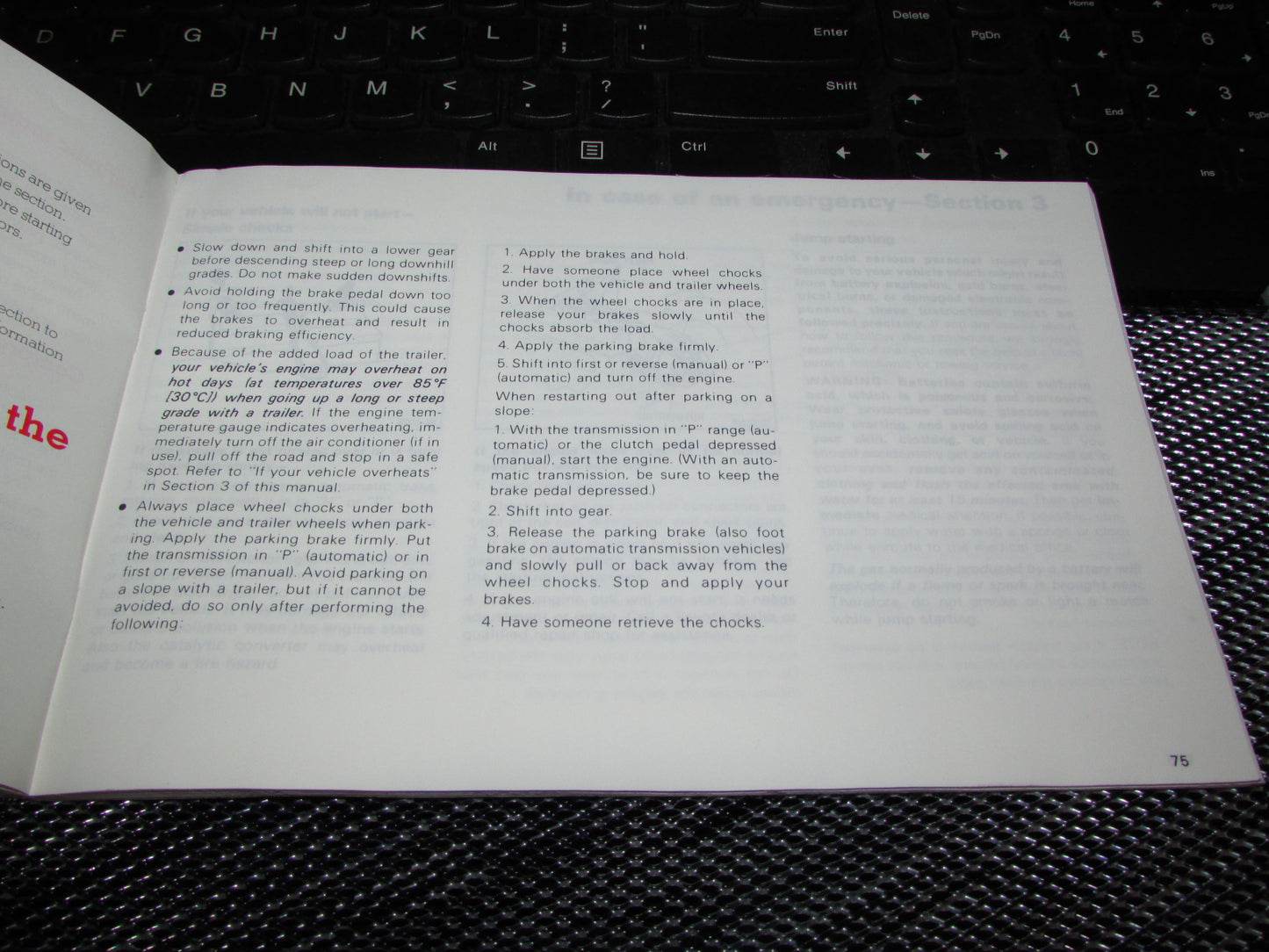 Toyota Camry (1987) Owners Manual