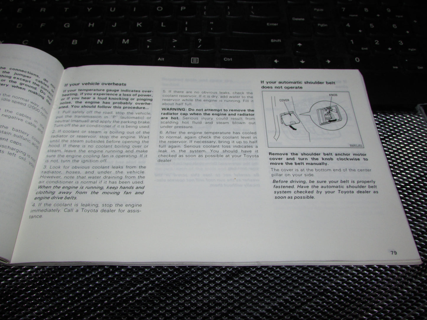 Toyota Camry (1987) Owners Manual