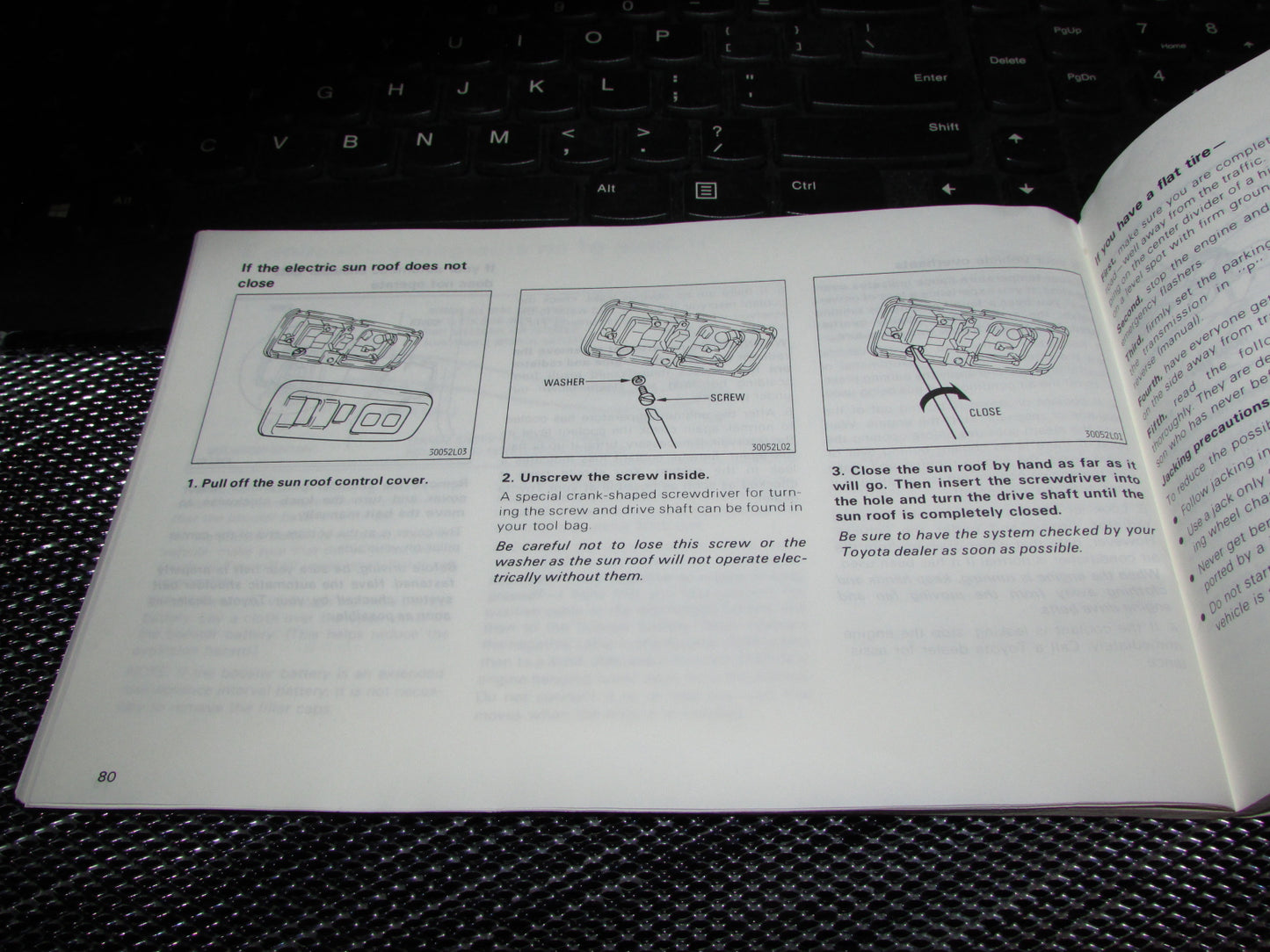 Toyota Camry (1987) Owners Manual