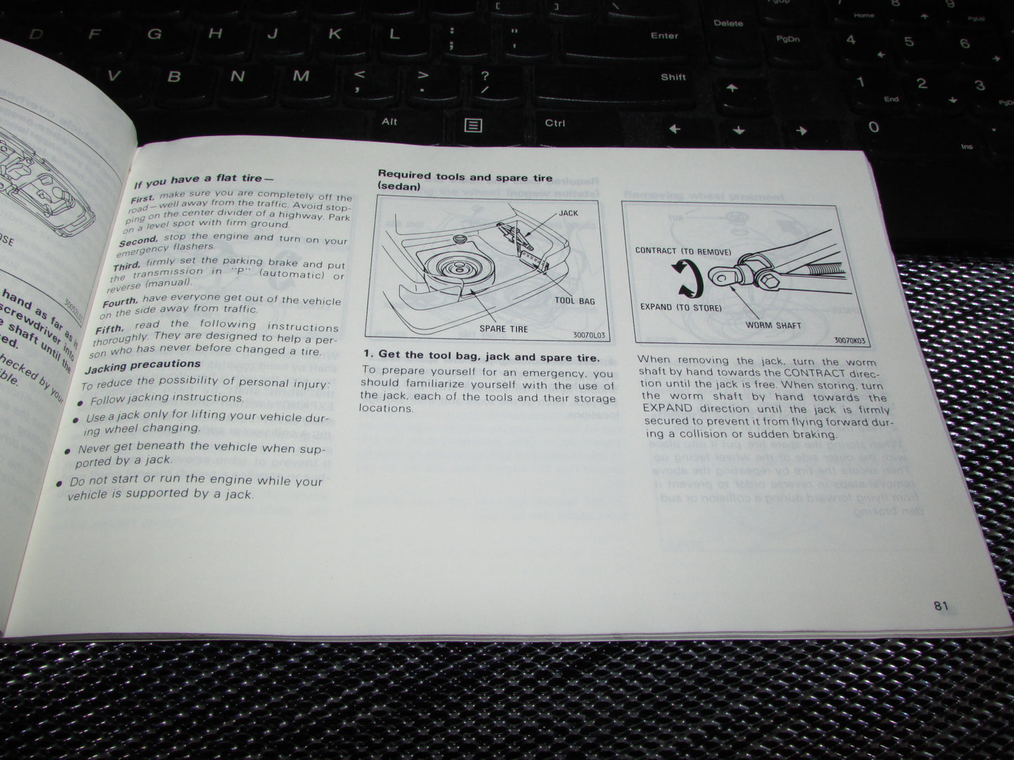 Toyota Camry (1987) Owners Manual