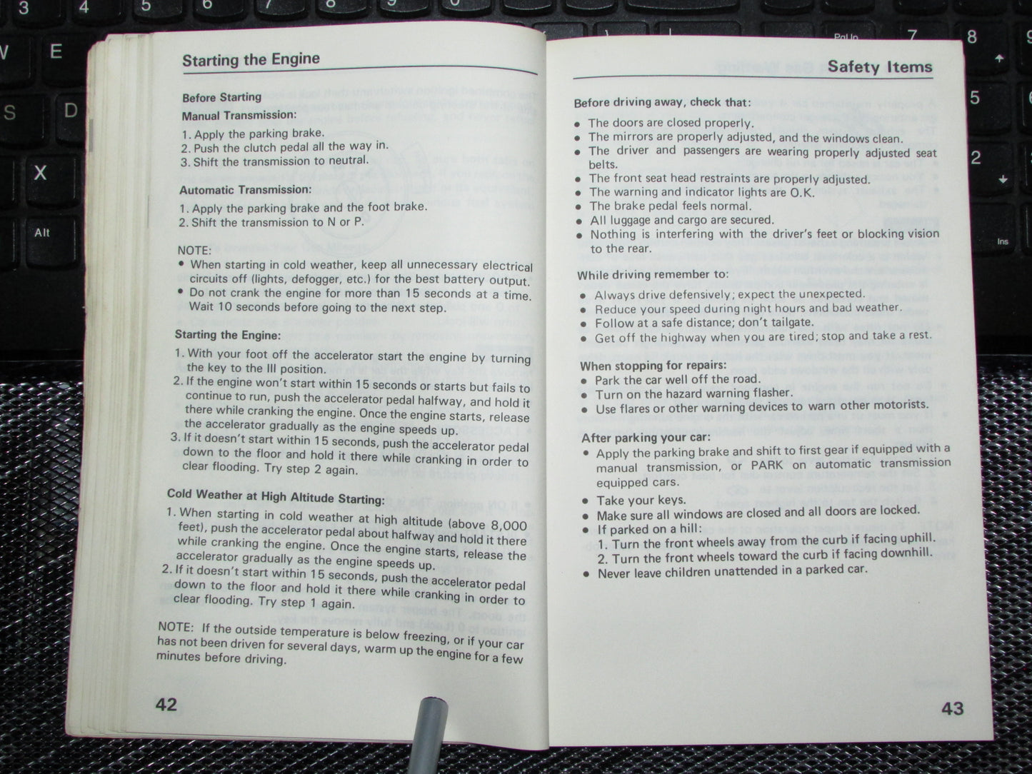 Honda Civic (1988) Owners Manual