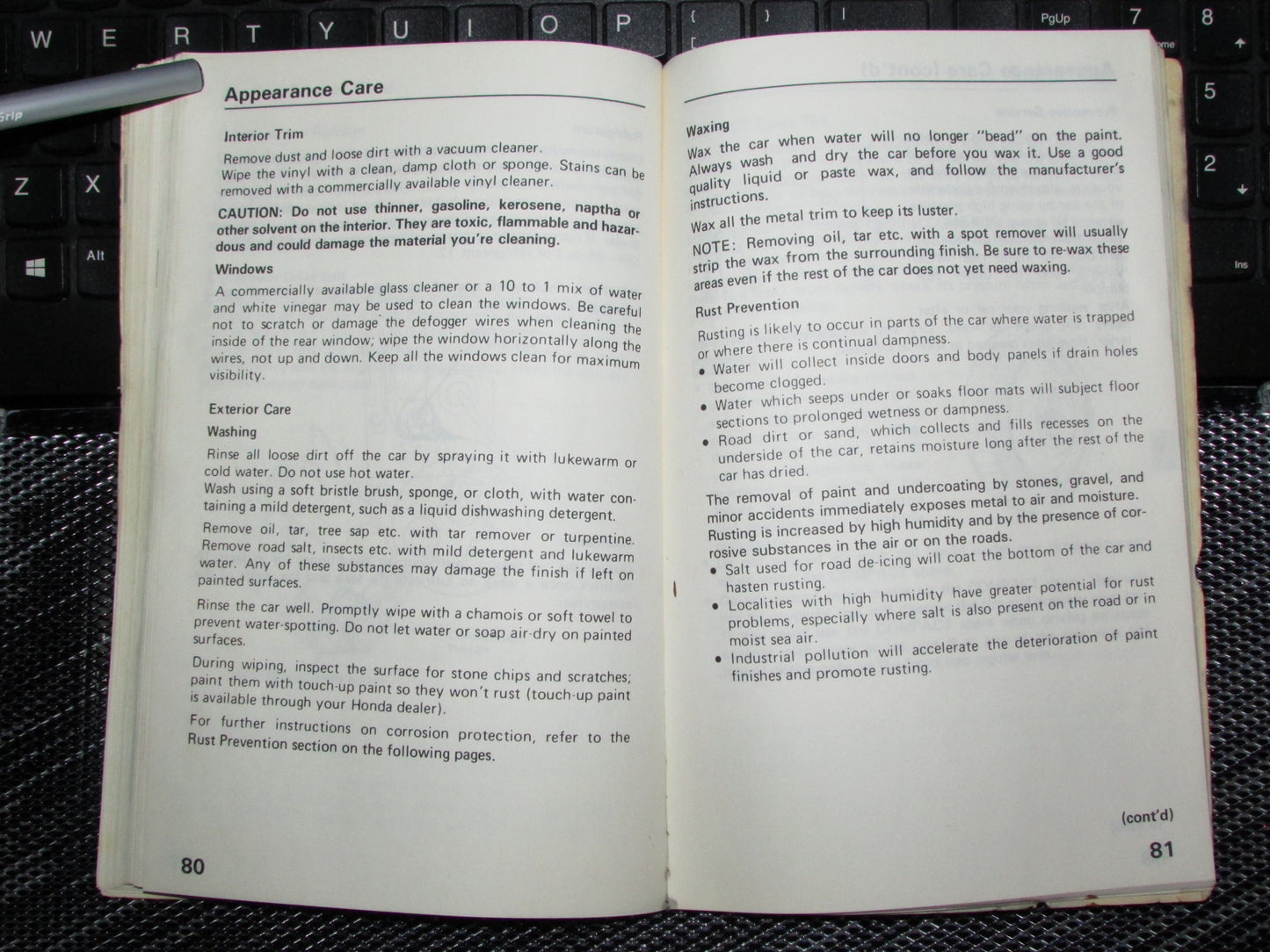Honda Civic (1988) Owners Manual