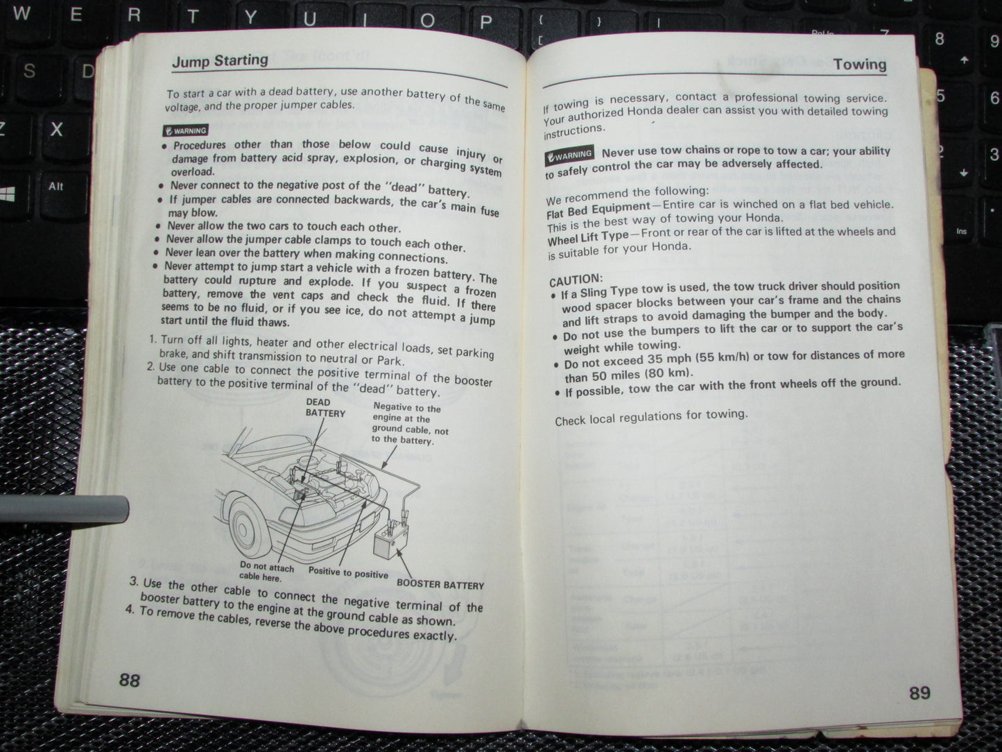 Honda Civic (1988) Owners Manual