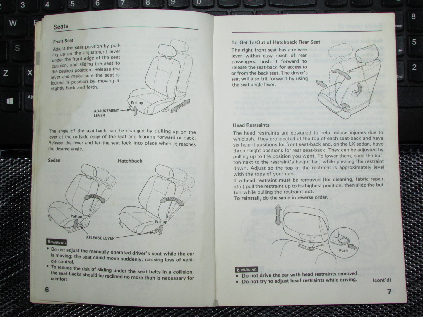 Honda Civic (1988) Owners Manual