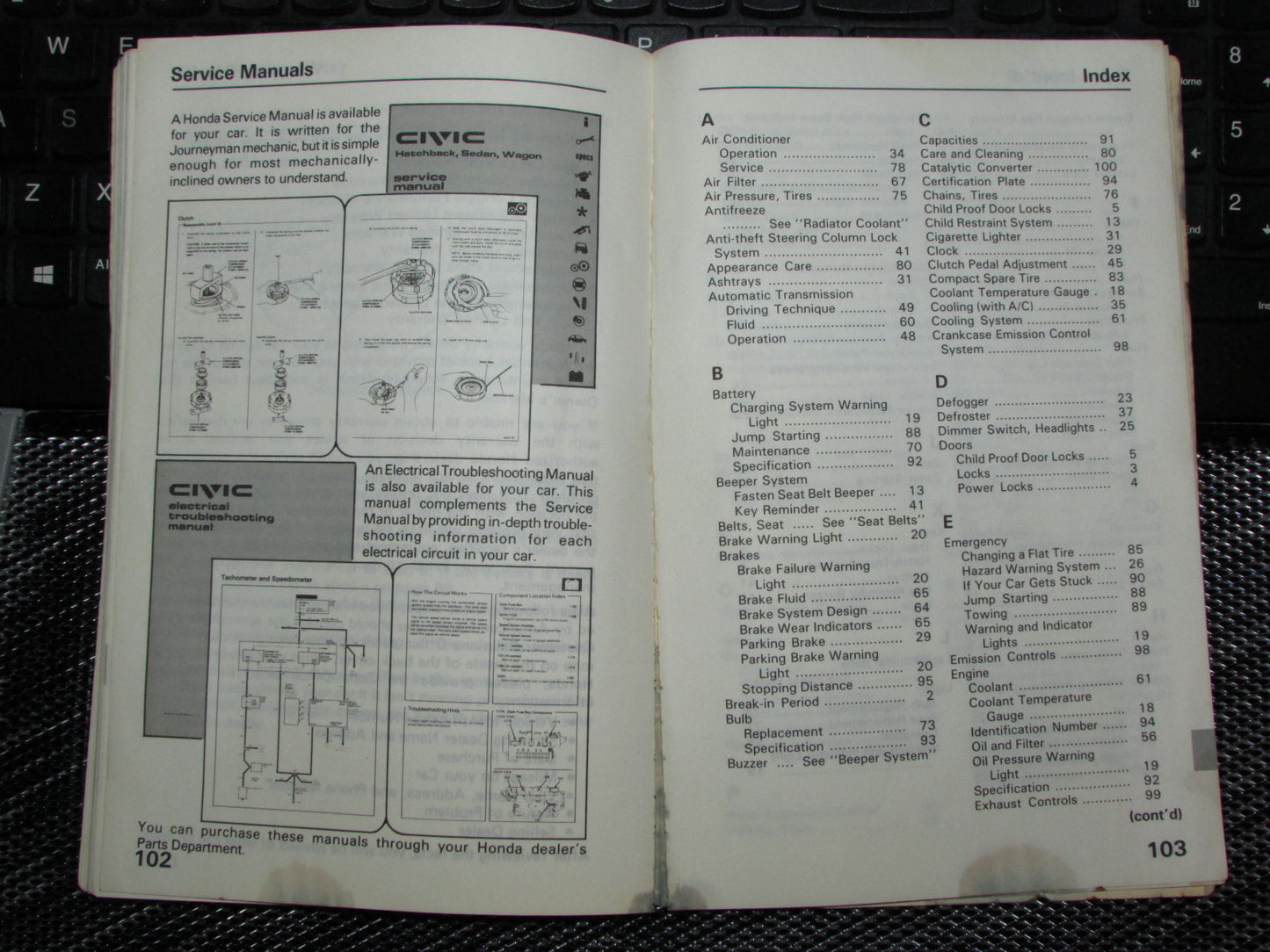 Honda Civic (1988) Owners Manual