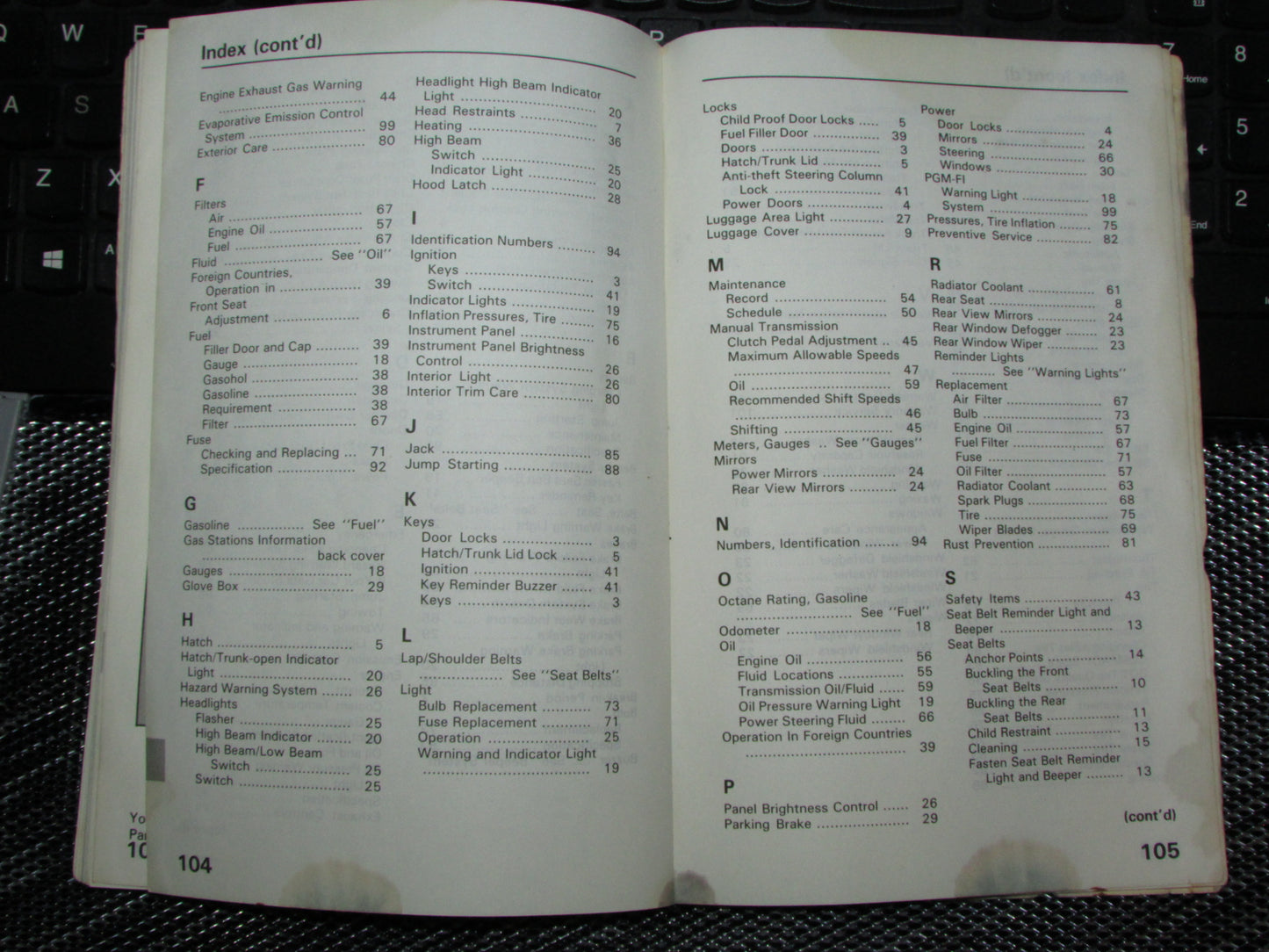 Honda Civic (1988) Owners Manual