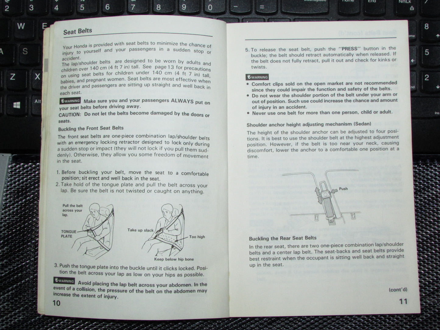 Honda Civic (1988) Owners Manual