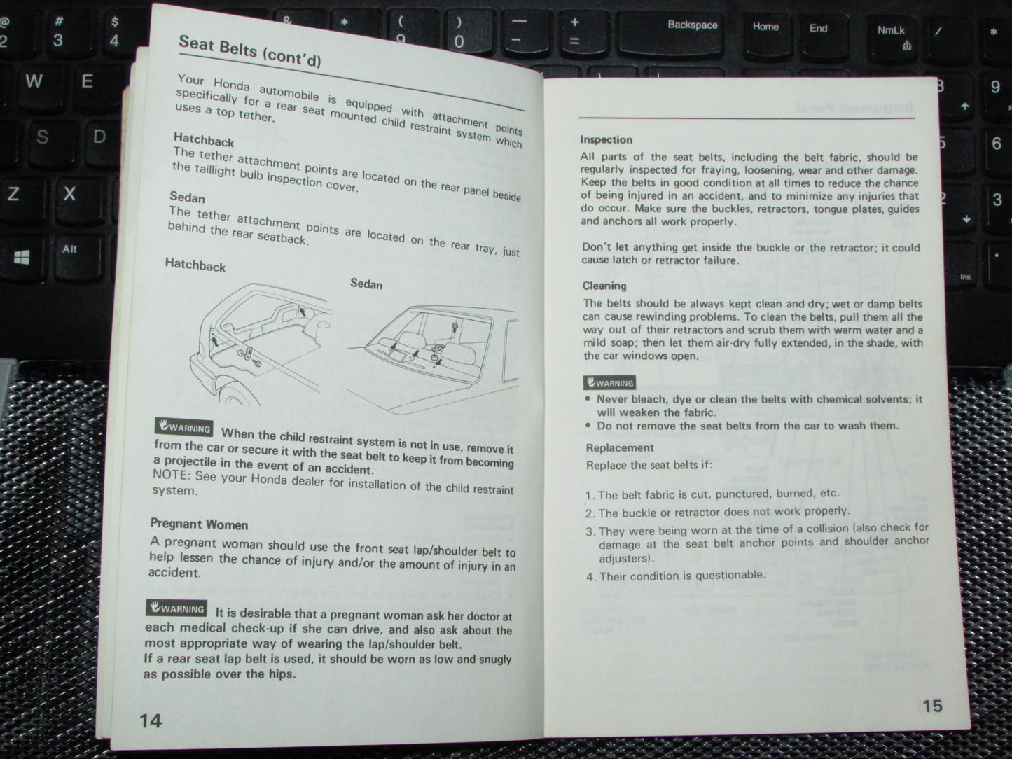 Honda Civic (1988) Owners Manual