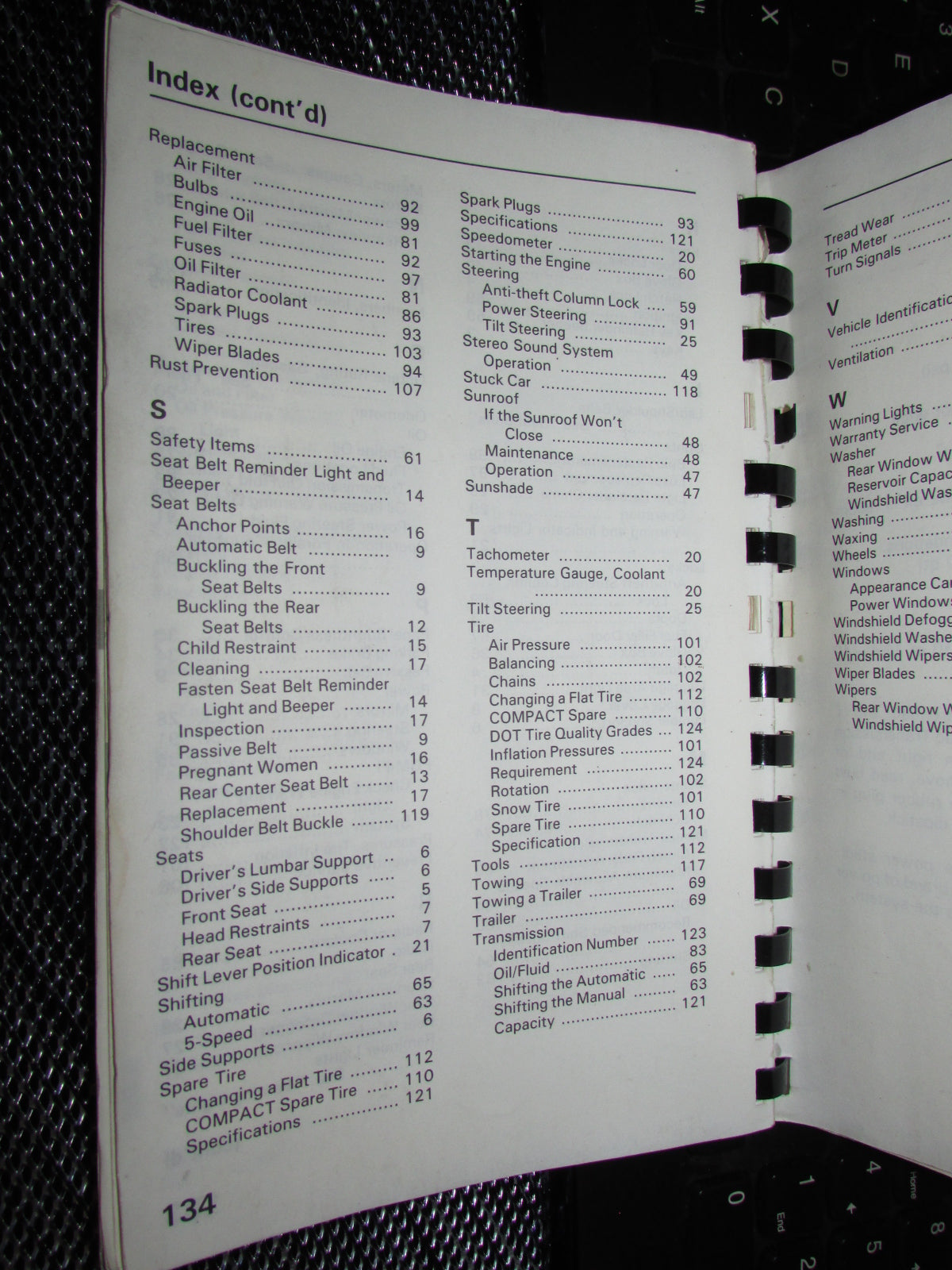 Acura Integra (1990) Owners Manual