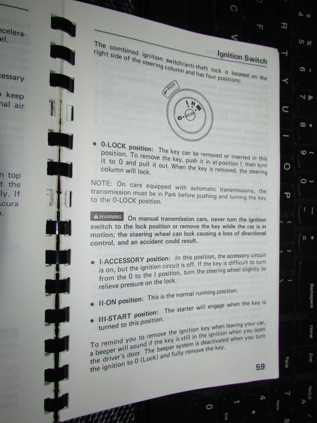 Acura Integra (1990) Owners Manual