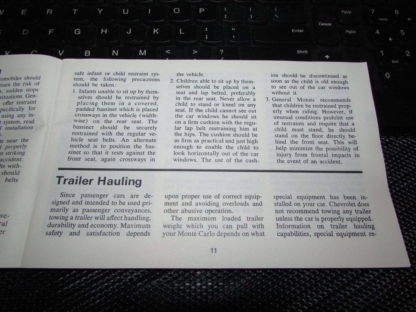 Chevrolet Monte Carlo (1973) Owners Manual