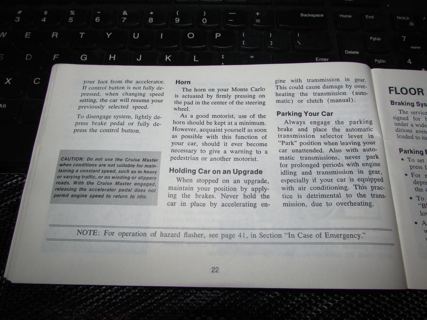 Chevrolet Monte Carlo (1973) Owners Manual